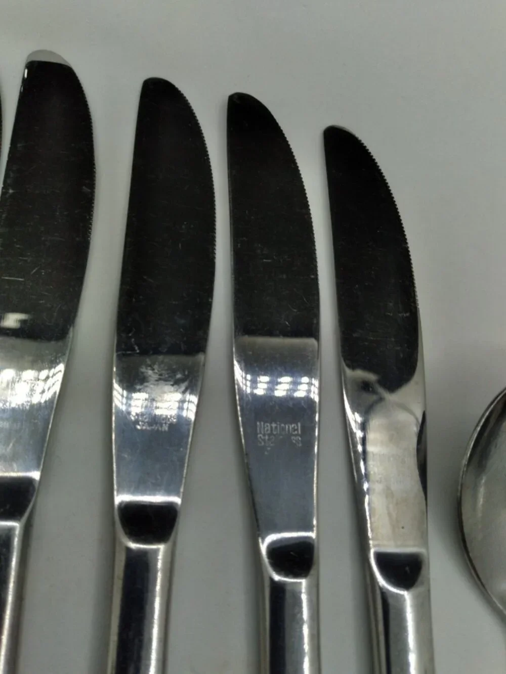 Vtg. 11 National Stainless Japan flatware bundle Marquee pattern MCM cottagecore
